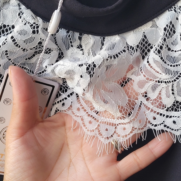 Lost City Women's Dress Victorian Gothic Style Med Black White Lace Full Zip NEW - Picture 7 of 16